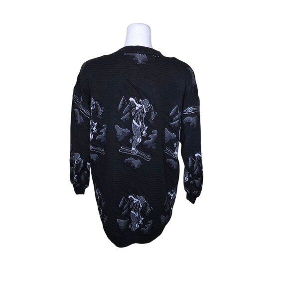 Vintage 1990s Ski Pullover Sweater Wommens Size XL Black - Picture 3 of 6